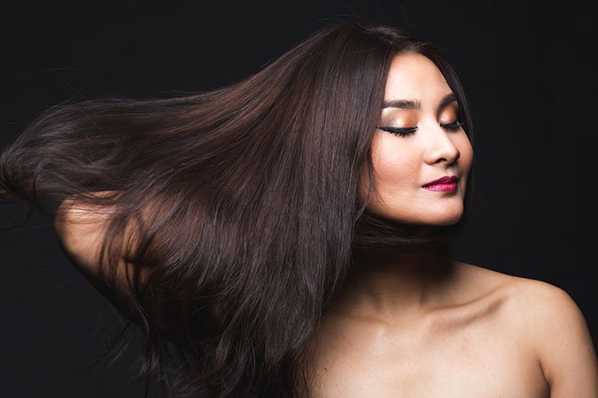 Woman with Espresso Brown hair color