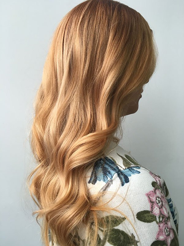 Woman with Strawberry Blonde hair color