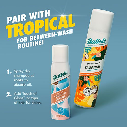 Pair Batiste Touch of Gloss Coconut Crush Shine Mist with Tropical Dry Shampoo