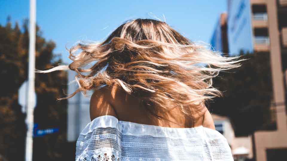 Woman near the sea.